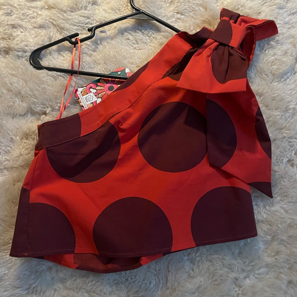 Farm Rio One Shoulder Crop Top XS - Picture 5 of 7
